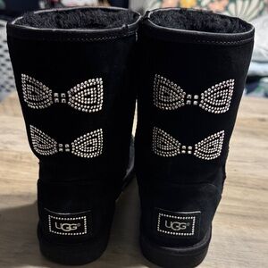 UGG Women's Black Studded Bow Boots
